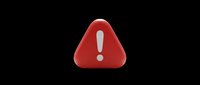 Red warning triangle with exclamation mark, isolated on transparent background. Ready for stickers, T-shirts, clipart, print on demand, and sublimation design use.