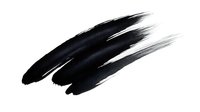 Black watercolor brush strokes on white background, dynamic diagonal swipes showing texture and movement. Isolated design element for creative projects.