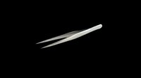 Stainless steel precision tweezers with fine pointed tips, isolated on transparent background. Ready for clipart, print-on-demand, sublimation, t-shirt design, and digital crafts.