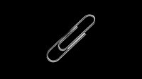 Metallic paper clip isolated on transparent background, ready for clipart, design elements, t-shirt designs, stickers, and print-on-demand products.