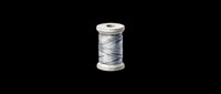 Spool of gray thread isolated on transparent background, ready for sewing clipart, craft stickers, print on demand, sublimation, and t-shirt design use.