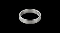 Polished silver band ring isolated on transparent background, ready for jewelry design, e-commerce, product mockups, t-shirt graphics, and print-on-demand applications.