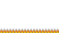 Isolated candy corn row on white background, ready for design use on apparel, invitations, and seasonal marketing materials.