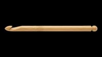 Wooden crochet hook with smooth finish and rounded ends, isolated on transparent background. Ready for crafting tutorials, knitting guides, DIY projects, and educational materials.