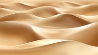 Smooth golden sand dunes create abstract waves and curves in desert landscape under soft sunlight, natural minimalist pattern with gentle shadows and highlights.