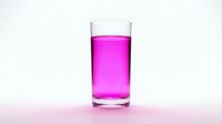 Vibrant magenta liquid in clear glass on white background, isolated beverage mockup for product design, packaging, and commercial applications.