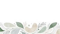 Abstract organic shapes in soft sage green and beige tones with flowing lines and botanical elements on white background for modern design projects.