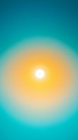 Glowing sun centered in turquoise sky creates ethereal gradient effect with soft yellow and orange corona, suitable for spiritual or wellness backgrounds.
