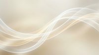 Smooth flowing waves of light and translucent ribbons create an elegant abstract background with soft beige and cream tones, suitable for corporate presentations and web design.
