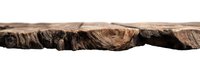 Natural wood slab with raw edge and organic texture, isolated on white background for furniture design and artisanal woodworking projects.
