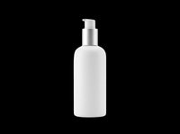 White pump dispenser bottle isolated on transparent background, ready for cosmetic branding, mockups, stickers, print on demand, and T-shirt design use.