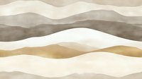 Wavy abstract pattern in neutral beige, brown and white tones creates modern minimalist background with soft flowing lines and gentle gradients. Seamless repeat design.