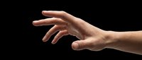 Human hand with medium skin tone in relaxed claw gesture, isolated on transparent background. Ready for design use on t-shirts, clipart, stickers, print-on-demand products, and digital designs.