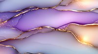 Abstract purple and gold fluid art with flowing organic shapes and luminous highlights for luxury design projects and modern decor applications.