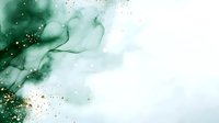 Luxurious emerald green and white marble texture with gold glitter splashes. Abstract fluid art background with flowing watercolor effect and metallic accents.