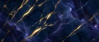 Dark blue marble texture with golden veins and purple accents for luxury interior design and elegant backgrounds.