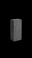Dark gray concrete block isolated on transparent background, ready for construction, architecture, and design projects including stickers, clipart, and print on demand.