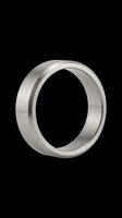 Brushed metal ring with smooth band design, isolated on transparent background. Ready for jewelry design, product mockups, clipart, print-on-demand, and sublimation projects.