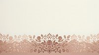 Ornate lace border with roses and flourishes on cream background, isolated design element for invitations, wedding stationery, and decorative projects.