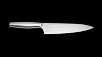 Stainless steel chef knife isolated on transparent background, ready for t-shirt design, clipart, stickers, print on demand, and sublimation projects.