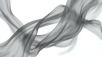 Abstract flowing smoke waves in grayscale creating elegant curved lines and ribbons against white background for modern design projects.