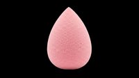 Pink makeup blending sponge isolated on transparent background, ready for beauty clipart, stickers, print on demand, sublimation, and t-shirt design use.