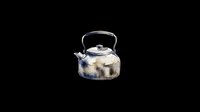 Vintage watercolor teapot isolated on transparent background, ready for stickers, t-shirt design, print on demand, sublimation, and clipart projects.