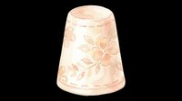 Watercolor sewing thimble with floral pattern, isolated on transparent background. Great for clipart, stickers, t-shirt design, print on demand, and sublimation projects.