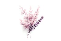 Delicate watercolor botanical composition featuring soft pink and purple branches with gentle leaves on white background, suitable for wedding stationery and home decor.