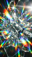 Clear crystal prisms refract vibrant rainbow light rays in dynamic composition. Spectrum dispersion creates colorful optical effects ideal for science, technology, and abstract design projects.