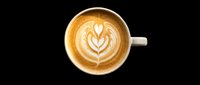 Latte art coffee cup top view, isolated on transparent background. Ready for cafe menus, stickers, t-shirt design, print on demand, and sublimation projects.