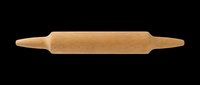 Wooden rolling pin with tapered handles isolated on transparent background, ready for kitchen, baking, and cooking design projects, clipart, and print-on-demand products.