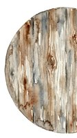 Weathered wooden log cross-section with natural grain patterns, knots, and aged texture in neutral tones. Isolated on white background for design projects, home decor, and crafts.