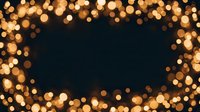 Warm golden bokeh lights frame a dark center space, creating an elegant backdrop for holiday, celebration, or festive event promotions and designs.