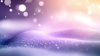 Dreamy abstract landscape with glowing particles and bokeh effects in purple and pink tones creates magical atmosphere. Soft waves of light flow across misty background.