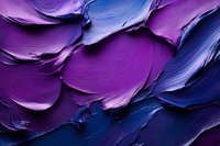 Abstract textured background with thick purple and blue paint strokes creating dynamic waves and layers, macro photography showing rich impasto technique.