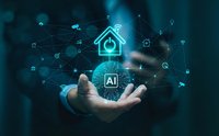 Smart home automation concept with AI technology and IoT connectivity for modern living solutions.