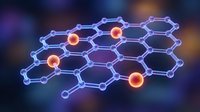 Molecular structure with glowing atoms and chemical bonds on dark background for scientific research and chemistry education materials.
