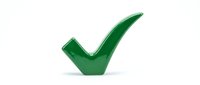Green checkmark symbol on white background isolated for approval, success, and verification concepts in business presentations and web design.