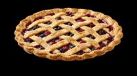 Berry lattice pie with golden crust, isolated on transparent background, ready for bakery menus, food clipart, stickers, t-shirt design, and print on demand use.