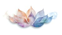 Watercolor lotus flower in gradient colors from warm peach to cool blue tones on white background, spiritual and wellness symbol for meditation and yoga practice.
