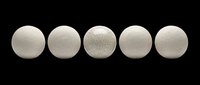Isolated white spheres with varied surface textures on transparent background, ready for design use in t-shirts, clipart, stickers, print-on-demand products, sublimation, and digital crafts.