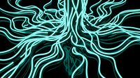 Glowing cyan neon lines branching like a neural network on black background, representing data flow, energy, and digital connectivity.