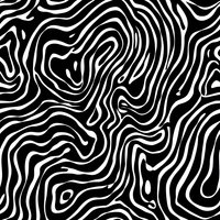 Abstract black and white wavy lines creating organic topographic pattern. Seamless vector background for modern surface design, fabric prints and wallpaper.