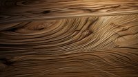 Natural wood grain pattern with flowing curved lines and swirls in rich brown tones creates dramatic organic texture background for luxury interior design projects.