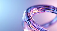 Mesmerizing spiral wave in pink and blue gradient colors with glossy reflective surface creates dynamic motion effect for modern abstract backgrounds.