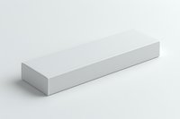 White rectangular box isolated on neutral background, ready for product packaging mockups, branding, and design templates.