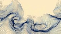 Abstract flowing lines create dynamic wave patterns in blue and beige tones. Modern digital art with organic curves and rhythmic movement for contemporary design projects.