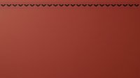 Terracotta red background with decorative scalloped border trim at top, suitable for invitations, cards, web design, and digital projects.