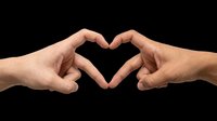 Two hands forming a heart shape, isolated on transparent background. Ready for design use on t-shirts, clipart, stickers, print-on-demand products, and sublimation projects.